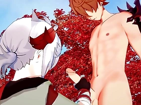 Genshin impact yaoi - kazuha masturbates and sucks tartaglia's cock until he cums twice - japanese asian manga anime game porn gay