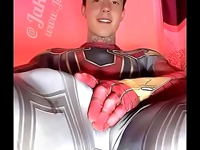 Jakipz captain cum and superhero cosplay